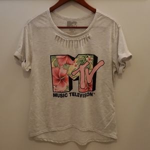 MTV Hawaii Vibe Floral Graphic T-shirt XL